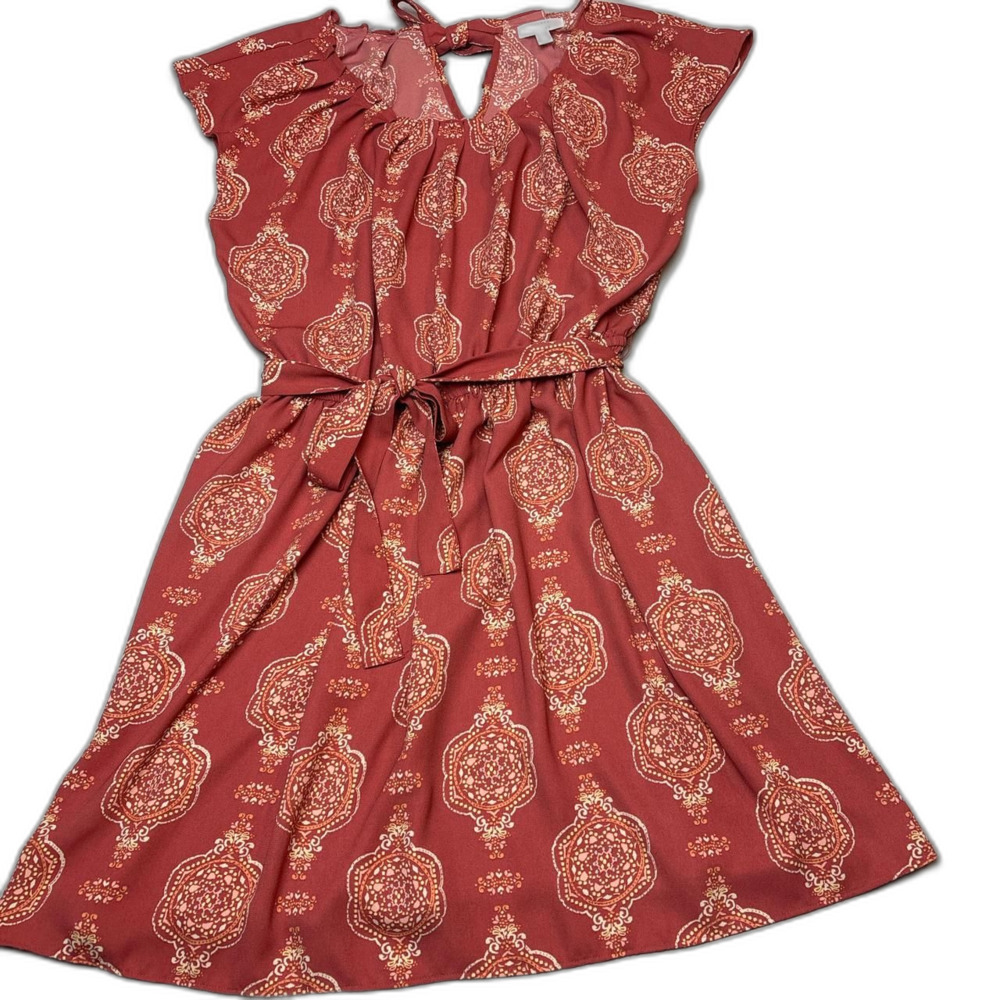 Lc-lauren-conrad Women's Red and Pink Dress